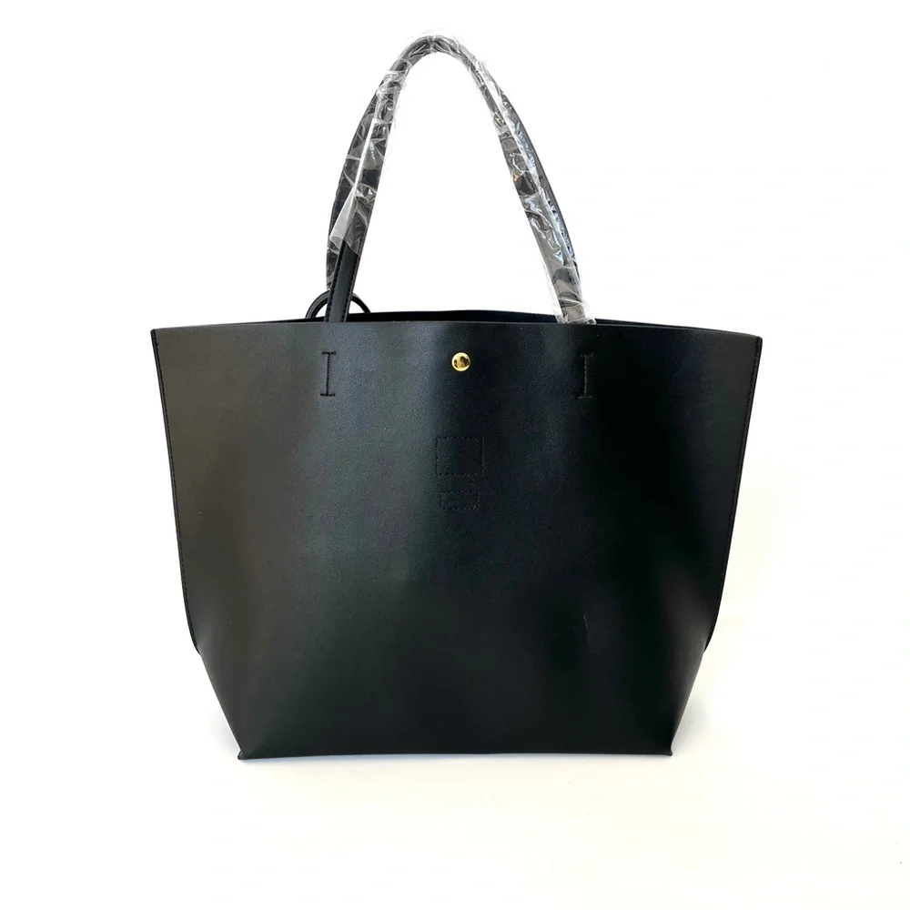 Disney Mickey Mouse Black Tote Bag with Matching Wristlet SET of 2